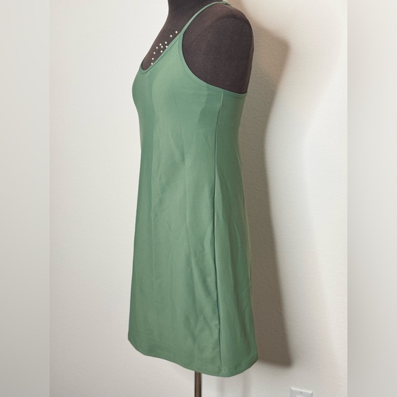 OLD NAVY Sleeveless PowerSoft Performance Racer-Back Mini Swing Dress Forest - Picture 3 of 9